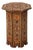 Vintage Geometric Inlay Wood Side Table For Sale