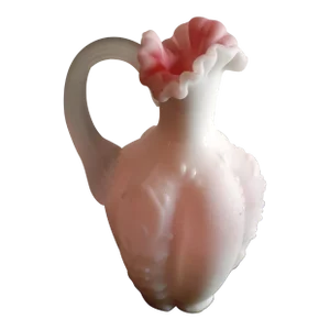 1960s Fenton Pink Embossed Opalescent Cruet