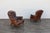 Pair of Vintage 1980s Distressed Brown Leather Tufted Library Armchairs For Sale - Image 4 of 18
