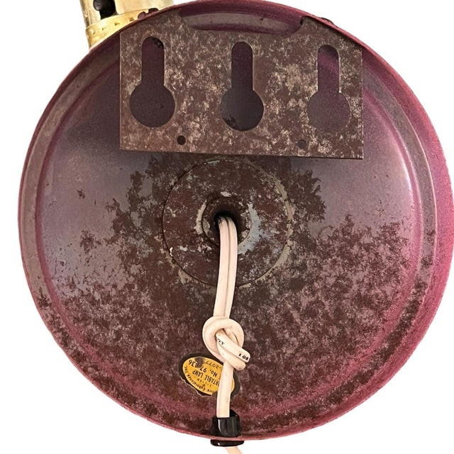 Mid 20th Century Mid Century Pink Tole Wall Sconce Lamp Shabby Chic Grandmacore Farmhouse Art Deco For Sale - Image 9 of 10