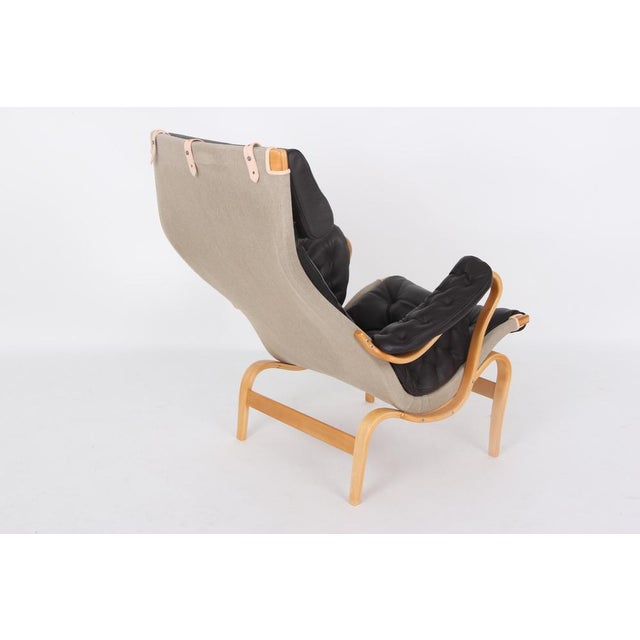 Mid-Century Modern Pernilla Armchair Model 69 in Brown Leather by Bruno Mathsson for Dux For Sale - Image 3 of 12