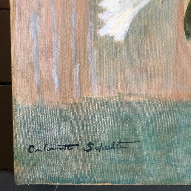 Original painting on stretched canvas 20 x 25 signed bottom left unframed