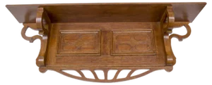 German Art Nouveau Wall Shelf in Oak, 1890s