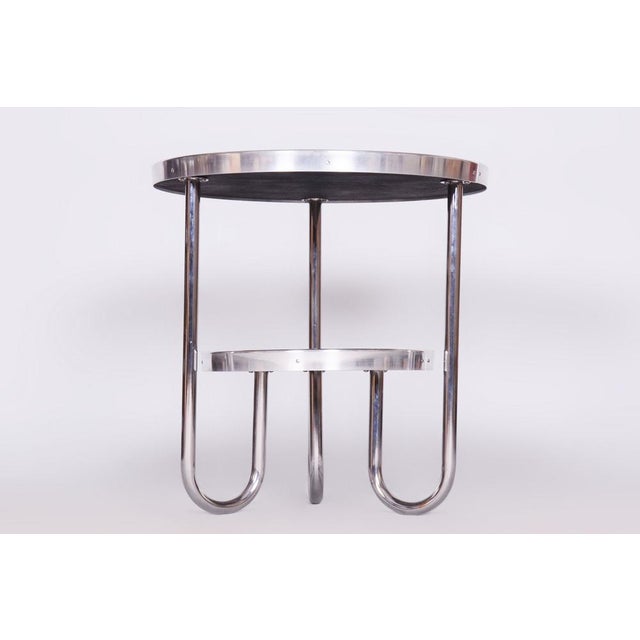 Small Czech Bauhaus Spruce and Chrome Side Table from Kovona, 1930s For Sale - Image 15 of 18