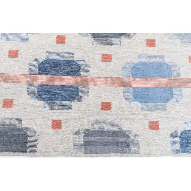 Oversized Modern Swedish-Inspired Geometric Rug by Doris Leslie Blau Size: 15'0" × 25'0" (457 × 762 cm) This striking...