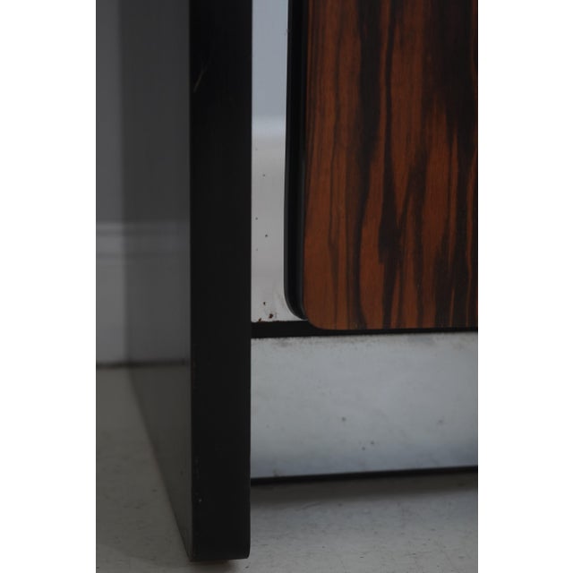 John Stuart Mid-Century Modern Ebony Chrome and Wood Dresser With Mirror For Sale - Image 10 of 18