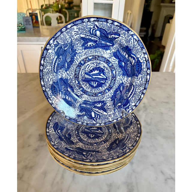 Mottahedeh Vintage British Colonial Mottahedeh Torquay - Set of 8 Bowls For Sale - Image 4 of 10