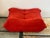 Textile Michel Ducaroy for Ligne Roset Togo Ottoman, Alcantara Goya Red For Sale - Image 7 of 12