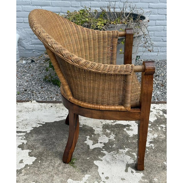 Vintage Wicker Armchair, 1950s For Sale - Image 4 of 14