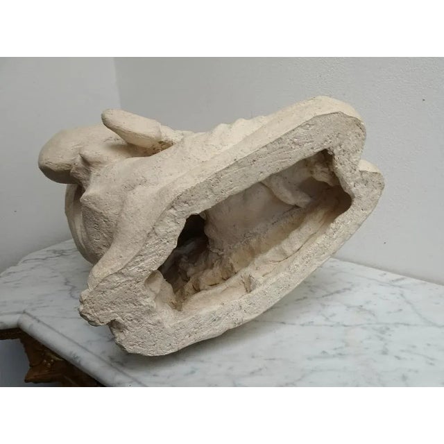 Large Vintage Art Ceramic Sculpture of Woman Feeding Baby, 1980s For Sale - Image 15 of 16