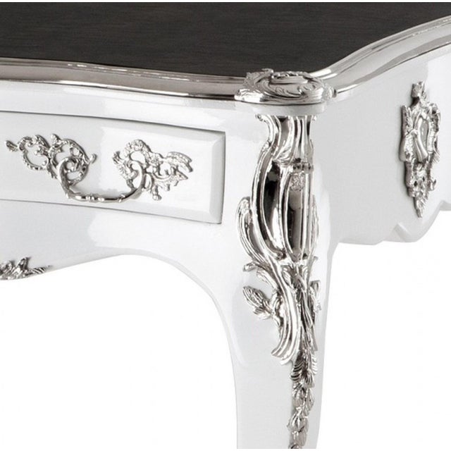 Baroque Large Baroque Louis XV Style Desk, 3 Drawers, Bronze For Sale - Image 3 of 3