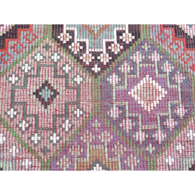 Vintage Turkish Kilim Rug 6'x10' For Sale - Image 9 of 11