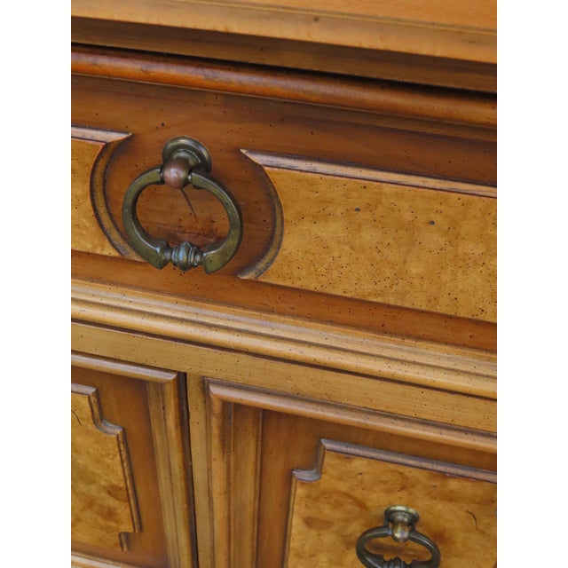 Burlwood Nightstands Bedside Side End Tables a Pair 6907 For Sale - Image 9 of 16