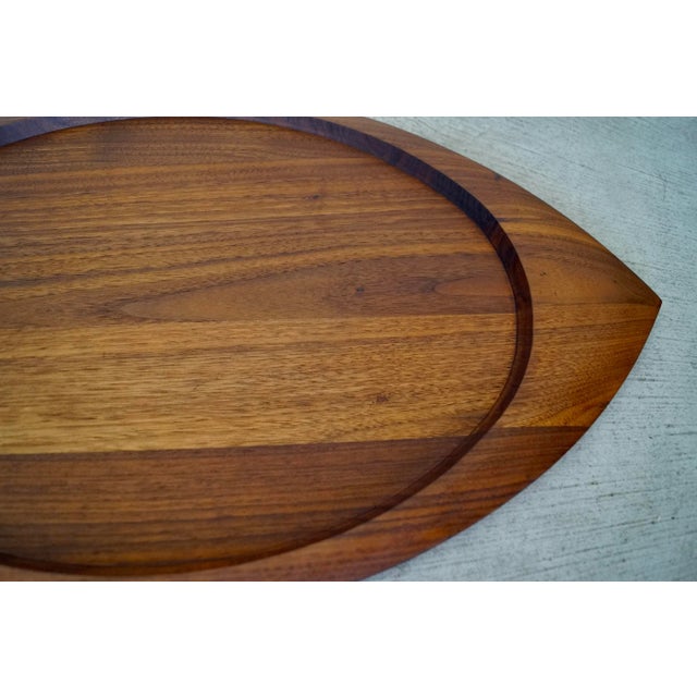 1960's Mid-Century Danish Modern Solid Walnut Tray For Sale - Image 10 of 13