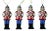 Ceramic Nutcracker Guards - Set of 4 For Sale