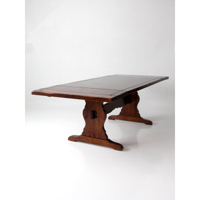 Vintage Spanish Style Trestle Dining Table For Sale - Image 16 of 17
