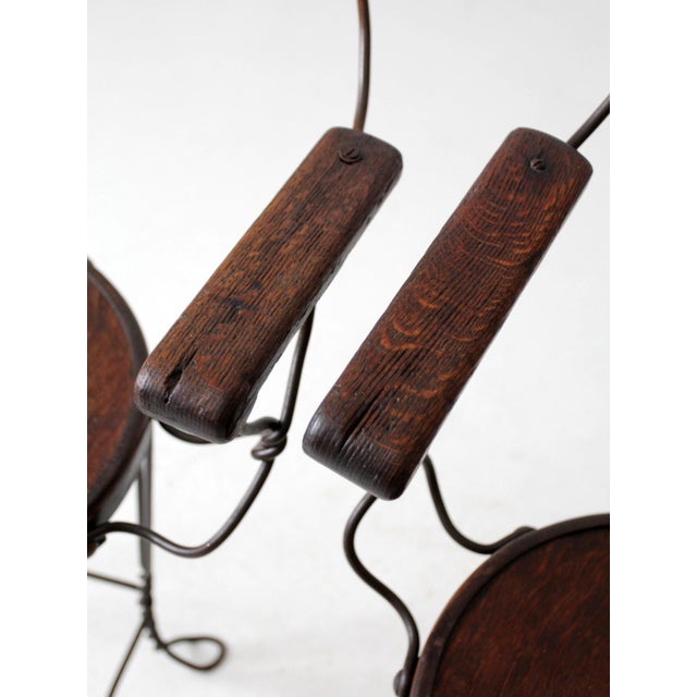 Antique a.h. Andrews Wire Ice Cream Parlor Bar Stools For Sale - Image 12 of 16