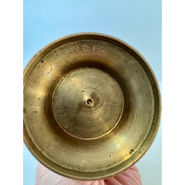 Vintage Etched Brass Vessel Collection - 4-Piece Set For Sale - Image 11 of 12