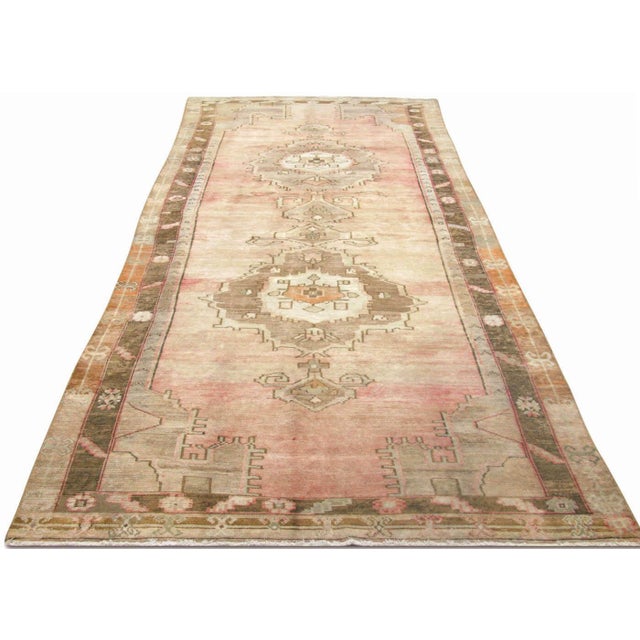 1960s 1960s Turkish Oushak Rug For Sale - Image 5 of 5