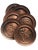 Beinal Mid Century Brazilian Embossed Copper Cultural Coasters- Set of 6 For Sale - Image 11 of 11