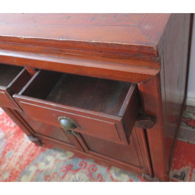 Boho Chic Antique Boho Two-Door Cabinet with Drawers, 1910s For Sale - Image 3 of 8
