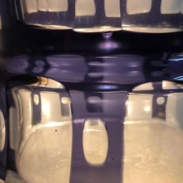 Art Deco Cut Glass Vase attributed to Johann Oertel for Carl Meltzer & Co., 1925 For Sale - Image 5 of 14