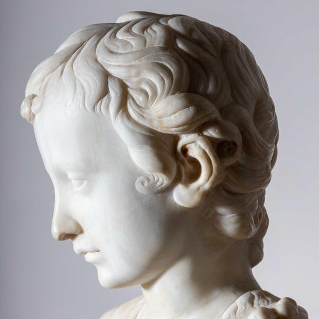 Late 19th Century Bust of John the Baptist as Child in the manner of Karl Storck For Sale - Image 15 of 18