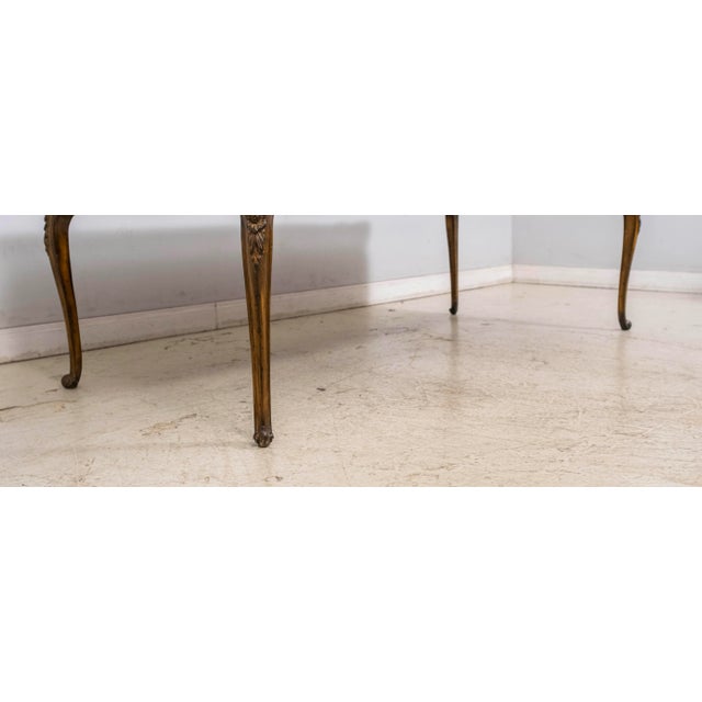 Wood French Style Parquet Top Refractory Dining Room Table For Sale - Image 7 of 15