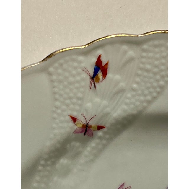 Ceramic Antique Weimar Porzellan Hand Painted Floral Plates German Porcelain - Set of 6 For Sale - Image 7 of 10