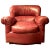 Art Deco Cameron for Holly Hunt Roll Arm Leather Club Chairs - A Pair For Sale - Image 3 of 8