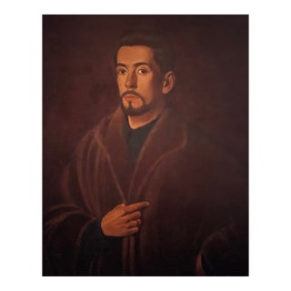 Original Oil on Canvas Portrait-"Young Man With a Beard"-22" X 27" For Sale
