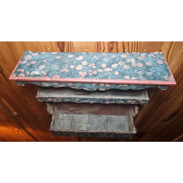 Dark Pink Small French Estanier, With Scalloped Edging and Hand Painted Trim For Sale - Image 8 of 17