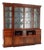 Mahogany and Glass Bookcase with Flame Mahogany Veneer For Sale