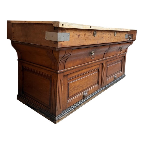 Large Late 19th Century Butcher Block For Sale