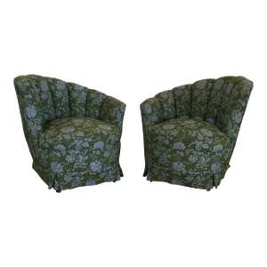 Pair of Mid-Century Modern Vladimir Kagan Style Corkscrew Club Chairs