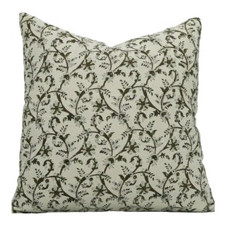 Fabdivine Handmade Block Printed Cushion Cover 16x16 Inch Duck Canvas- Varanasi For Sale