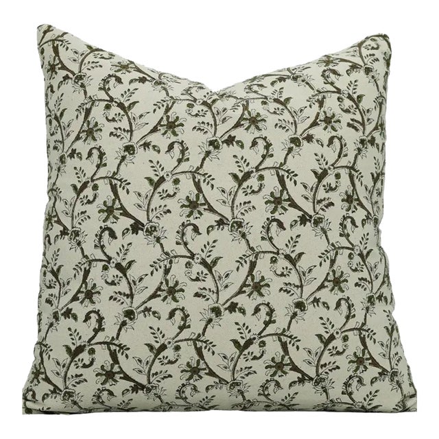 Fabdivine Handmade Block Printed Cushion Cover 16x16 Inch Duck Canvas- Varanasi For Sale