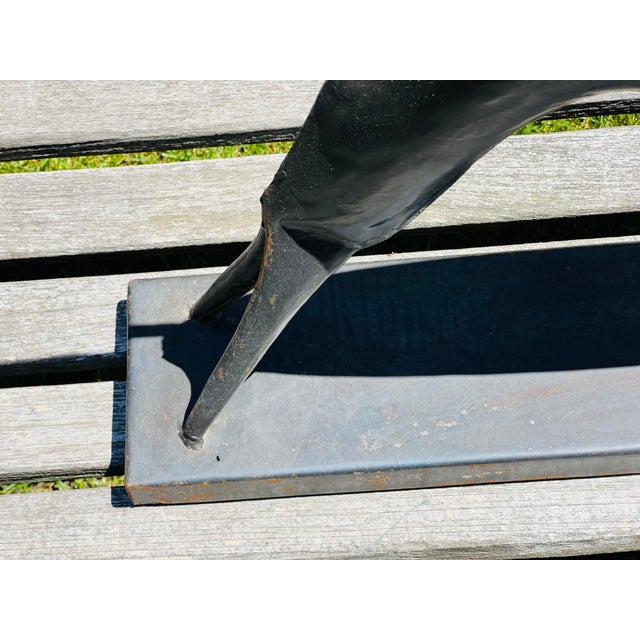 Black Vintage Hand Wrought Iton Dog For Sale - Image 8 of 9