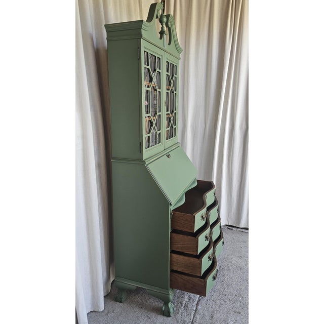 Green Secretary Hutch, Circa 1940's. For Sale - Image 12 of 18