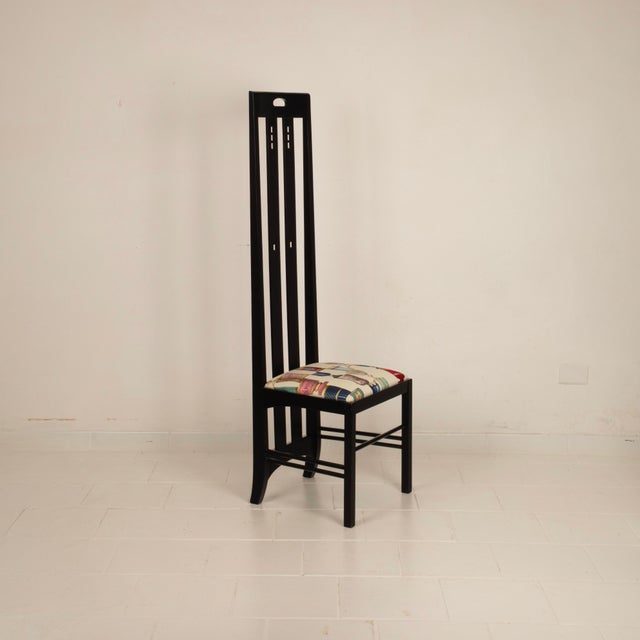 Charles Rennie Mackintosh High Ingram Chair by Charles R. Mackintosh for Alivar, 1980s For Sale - Image 4 of 18
