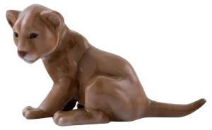 Porcelain Sitting Lion Cub from B & G / Bing & Grondahl