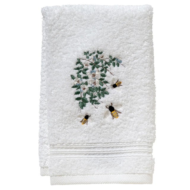 Honey Bees Terry Guest Towel, Embroidered For Sale In Boston - Image 6 of 6
