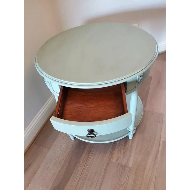 Drexel Heritage Drexel Heritage Painted Two Tier Side Table For Sale - Image 4 of 11