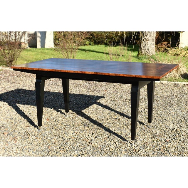 Brown Mid-Century French Rosewood Dining Table For Sale - Image 8 of 16