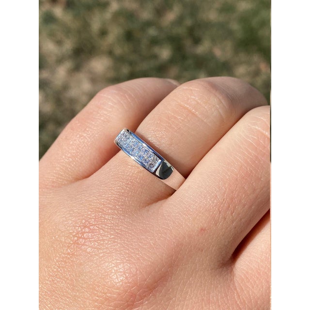 The Triana: Ladies 14K White Gold Wedding Band set with 0.36 CTW Diamonds For Sale - Image 10 of 10