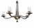 Donghia Stellare Smoked Murano Glass 5 Arm Chandelier.