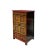 Tibetan Orange Yellow Jewel Floral Tall End Table Nightstand Cabinet For Sale - Image 4 of 6