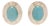 Vintage Large Turquoise Oval Stud Earrings, 14k Yellow Gold, Length 1 Inch, Pair For Sale