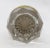 Clear glass vintage faceted door knobs with a center etched floral design and ornate brass rosettes. The rosettes are...