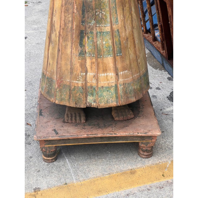 Asian Antique Life Size Wooden Statues a Pair Chairish